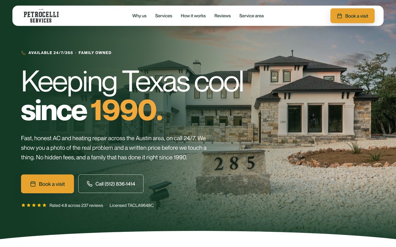 Petrocelli Services website